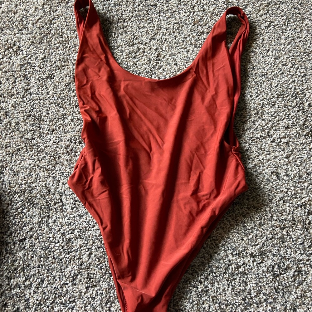 Aerie rust colored one piece! High leg & low back